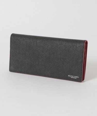 バイカラークレストブリッジチェックロングウォレット