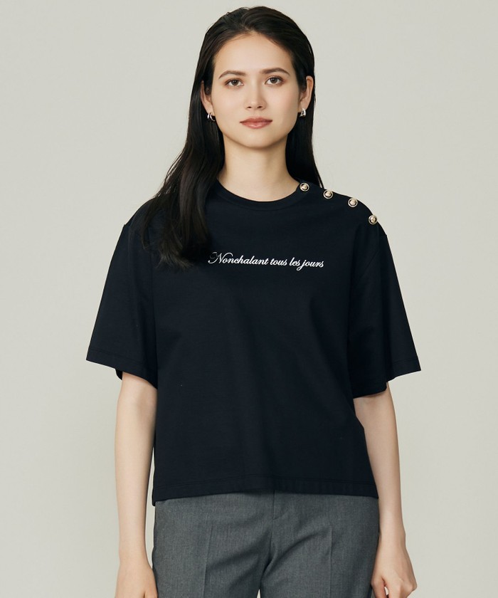 自由区　おしゃれ　tシャツ　カットソー セール】 【洗える】レース Tシャツ （カットソー）｜自由区