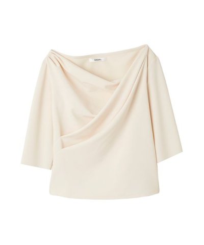 ワンショルダードレープカットソー