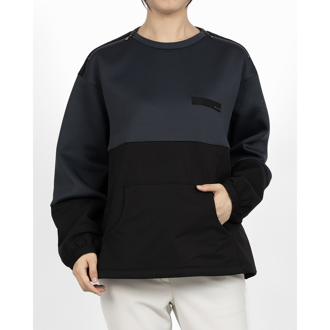 LANVINSPORT カラーブロックプルオーバーカットソー ネイビー 40 LANVINSPORT カラーブロックプルオーバーカットソー ネイビー 40