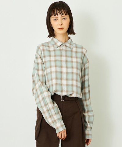 GREY LABEL オンブレチェックシャツ