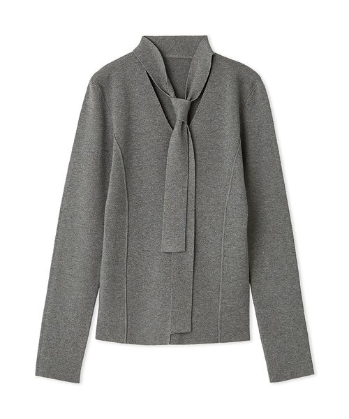 FRAYI. D ボウタイVネックニットトップス GRY F FRAYI. D ボウタイVネックニットトップス GRY F