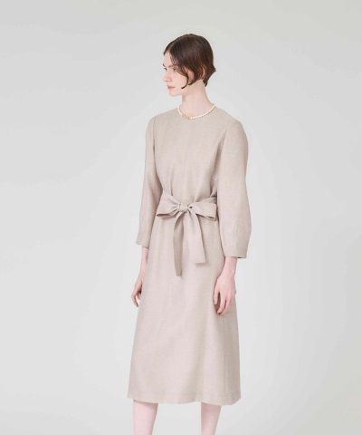 【ウォッシャブル】シアーオーガンジージャガード　ワンピース