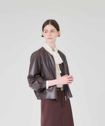 シンセティックレザー　ブルゾン