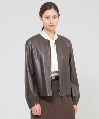 シンセティックレザー　ブルゾン