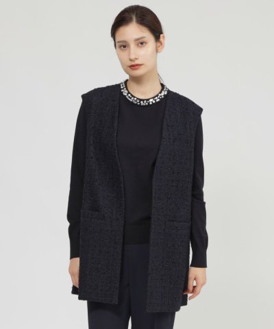 ラメツイード　ジレ