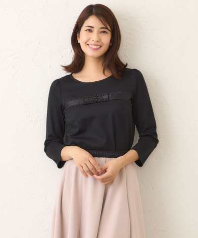 リボンモチーフファンシーカットソー
