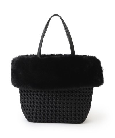 フェイクファーコンビバスケット