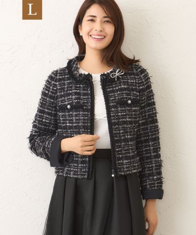 【L】パピヨンファンシーツイード ジャケット