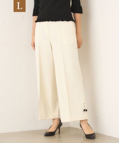 【L】ウールライク ワイドパンツ