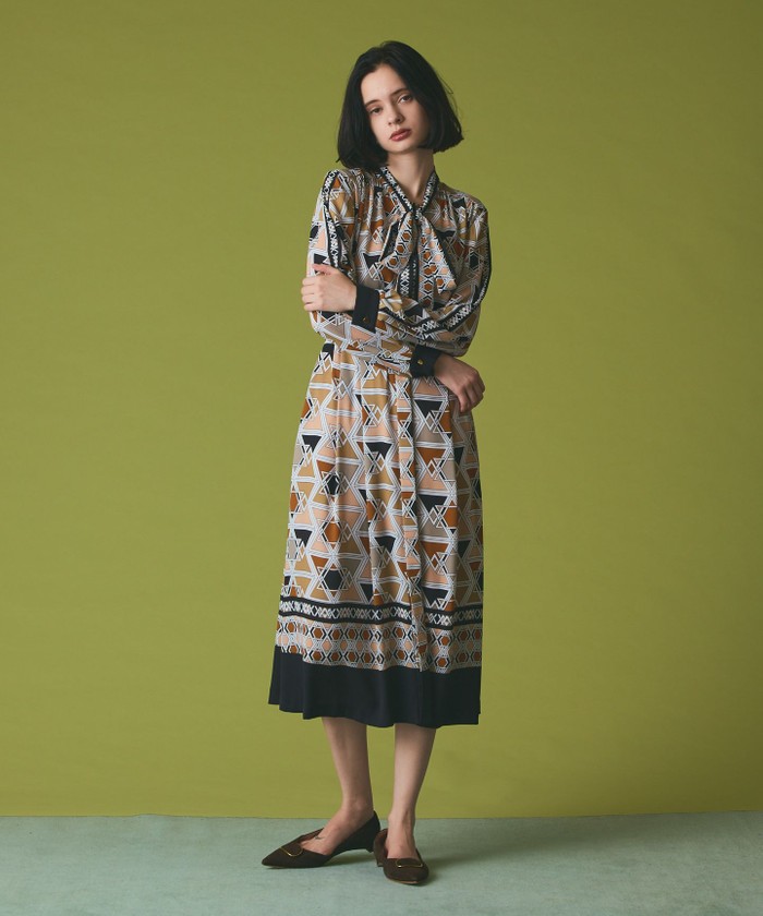 GRACECONTINENTAL キカボウタイドレス ベージュ 38 GRACECONTINENTAL キカボウタイドレス ベージュ 38