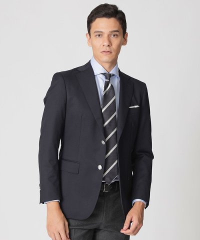 【QUITESSENTIAL】2/1ツイル　シングル2ボタンブレザー