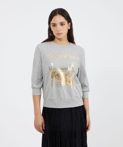 フォイルロゴプリント スウェットプルオーバー