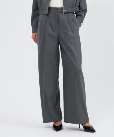 ライトウールツイル ワイドパンツ