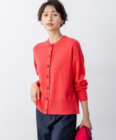 【見上愛さん着用/洗える】ピュアカシミヤ クルーネック カーディガン