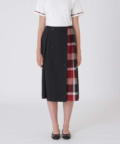 【一部店舗限定】サイロスパンツイルパーシャルチェックスカート