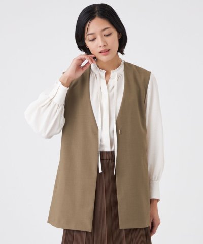 【ウォッシャブル/接触冷感/防シワ】エアリーウーステッドジャケット