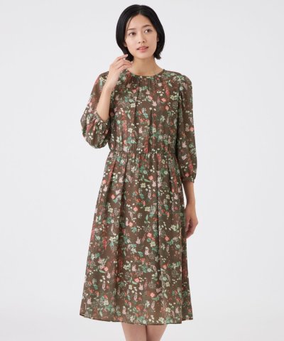 【ウォッシャブル】BOHOプリントワンピース