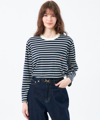 バッキンガムベア ボーダーポケットロンT