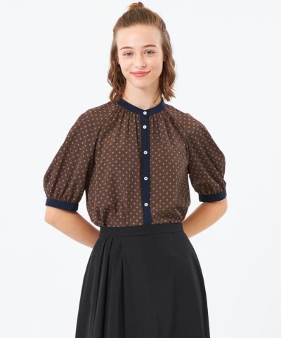 ファインパターンドットブラウス