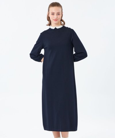【25年秋冬モデル】Cleric Collar Knit サックワンピース