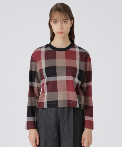 クレストブリッジチェックジャカードジャージープルオーバー