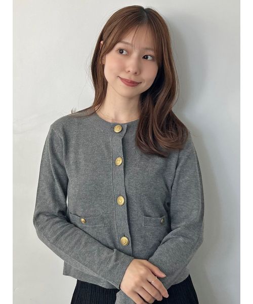 定番　グレー プリーツデザイン カーディガン グレー系｜カーディガン｜SNIDEL(スナイデル)｜阪急百貨店公式