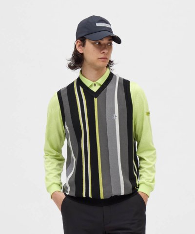 マンシングウェア Munsingwear マルチストライプニットベスト