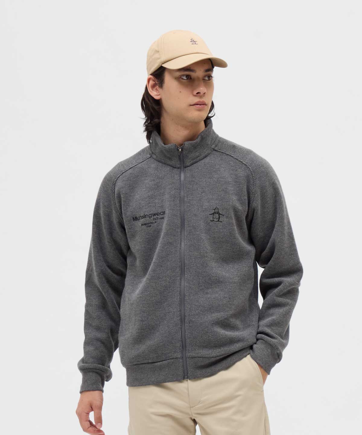 Munsingwear(ings) マンシングウェア Munsingwear 【EASY MIDDLER】フルジップ グレー 3L Munsingwear(ings) マンシングウェア Munsingwear 【EASY MIDDLER】フルジップ グレー 3L