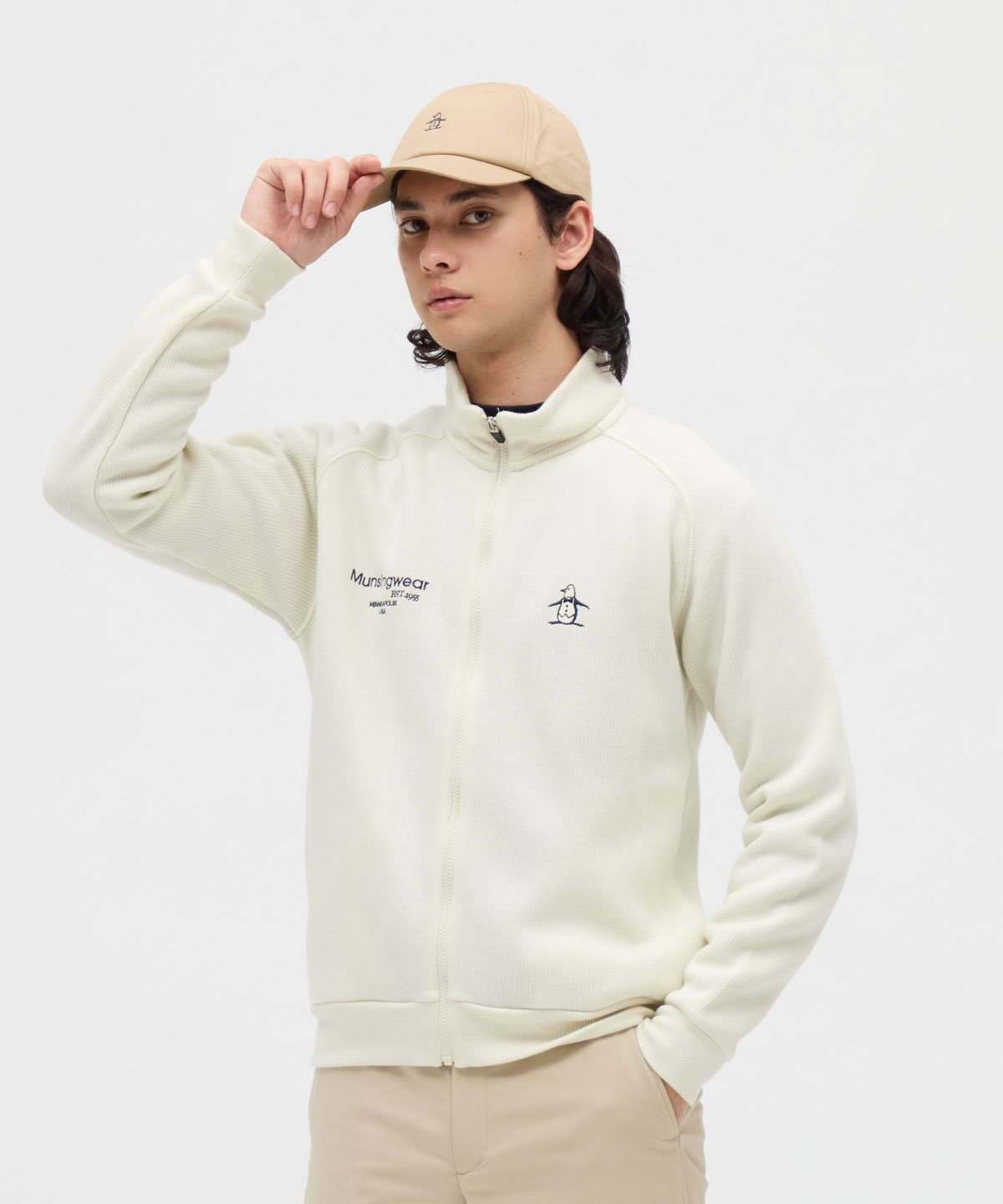 Munsingwear(ings) マンシングウェア Munsingwear 【EASY MIDDLER】フルジップ ホワイト 3L Munsingwear(ings) マンシングウェア Munsingwear 【EASY MIDDLER】フルジップ ホワイト 3L