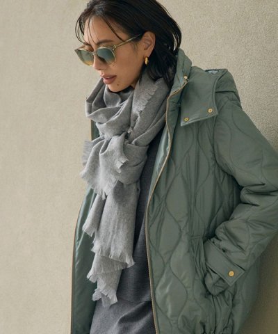 【LEE掲載】ピュアカシミヤ フリンジ ストール