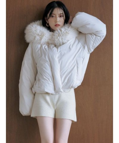 【WEB限定カラーあり】西川フードファーショートダウン