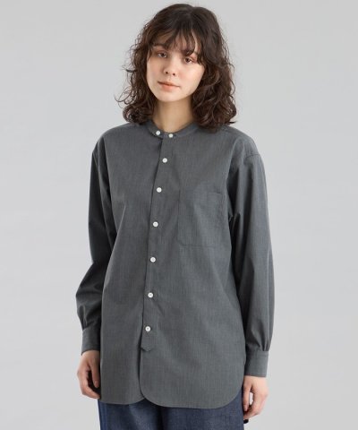 GREY LABEL シャンブレーバンドカラーシャツ