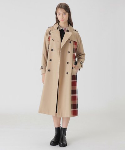 【10th ANNIVERSARY】ライトギャバジンパーシャルチェックトレンチコ