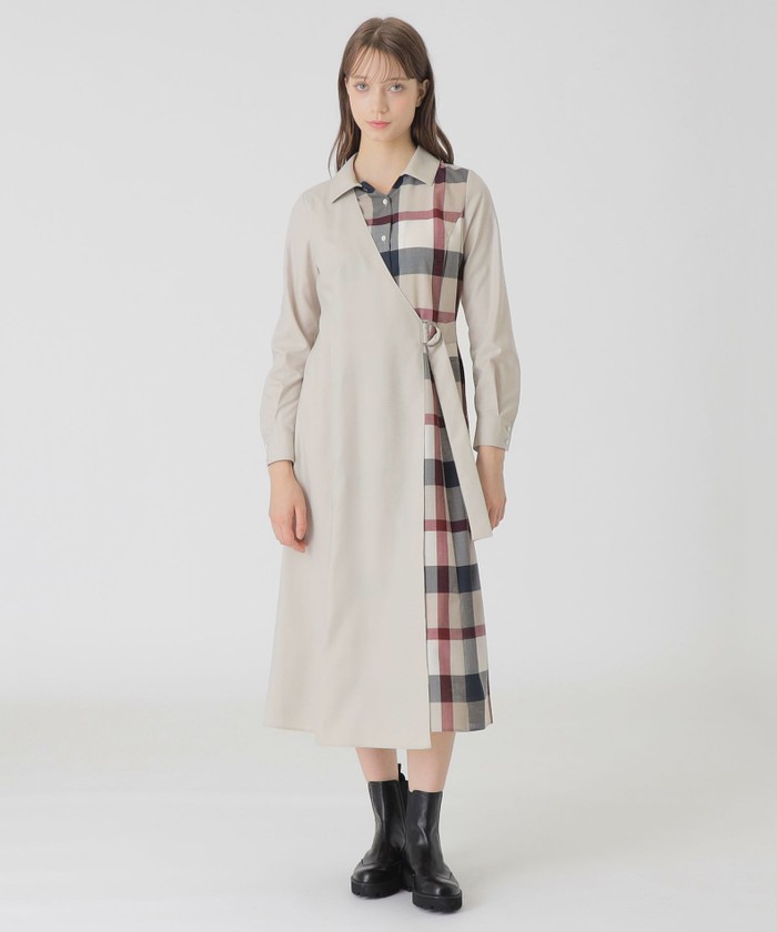 パーシャルクレストブリッジチェックドレス(508451401)｜阪急百貨店