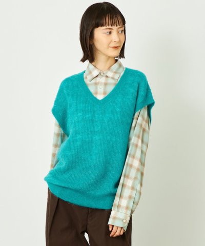 GREY LABEL モヘアミックスVネックベスト