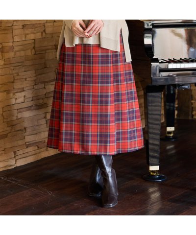 ピサーノ PISANO 【セットアップ対応】Aラインチェック柄スカート