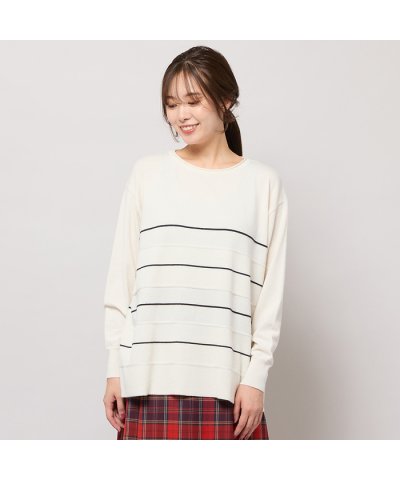 ピサーノ PISANO バイカラーボーダーニットトップ