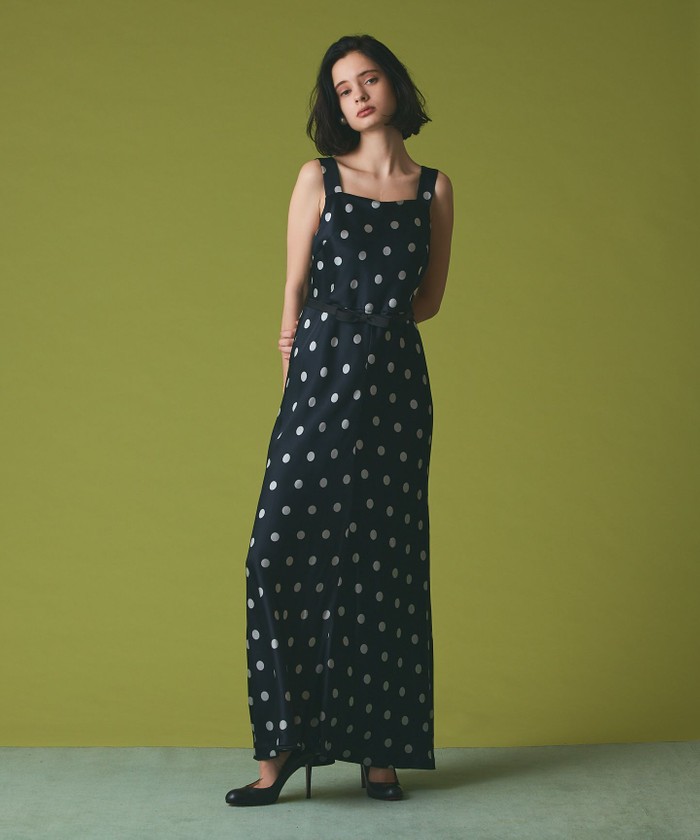 GRACECONTINENTAL ドットジャガードドレス ブラック 38 GRACECONTINENTAL ドットジャガードドレス ブラック 38