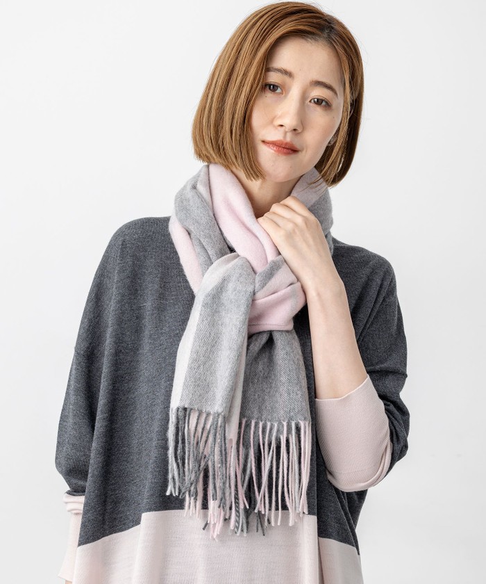 カシミヤ チェック ストール(508528567)｜阪急百貨店公式通販