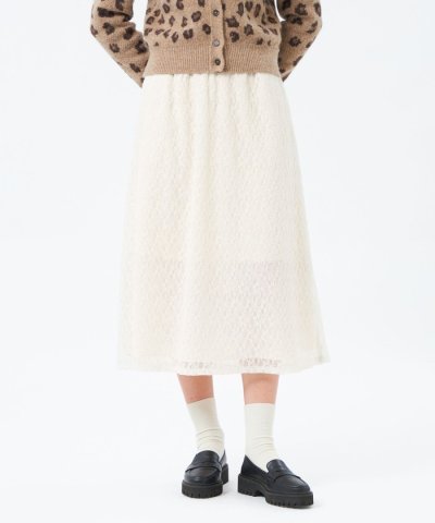 フラワーレースフレアスカート