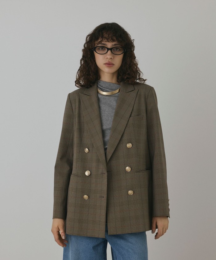 GRACECONTINENTAL バックベンツダブルジャケット マルチ 36 GRACECONTINENTAL バックベンツダブルジャケット マルチ 36