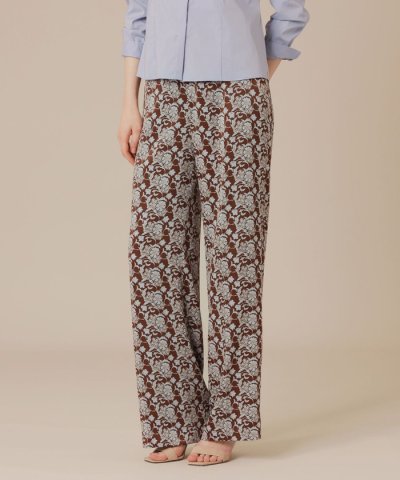 【BIBURY FLOWER】バイカラーバイブリーサテンパンツ