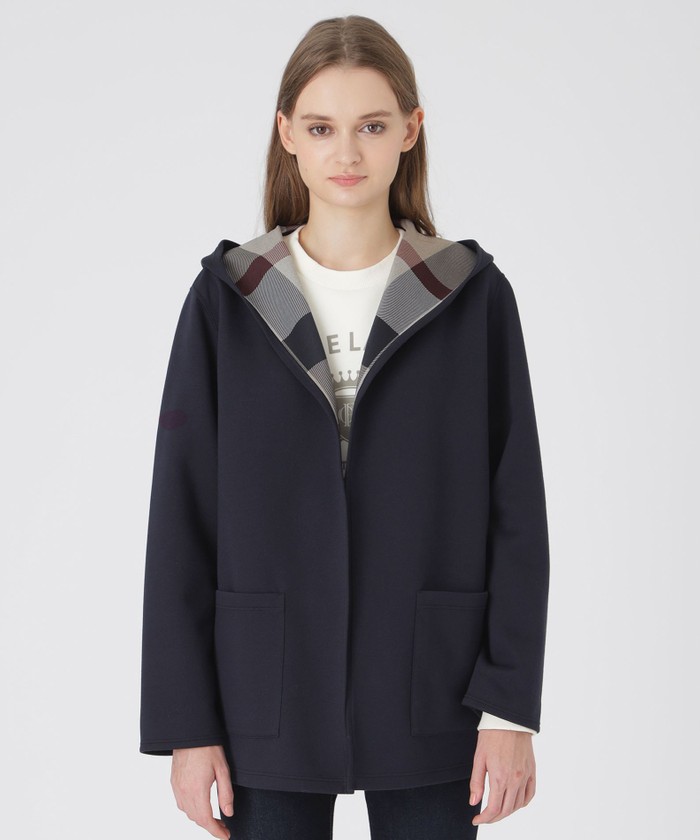 【新品タグ付】クレストブリッジチェックリバーシブルダンボールミディ丈コーディガン クレストブリッジチェックリバーシブルダンボールミディ丈コーディガン