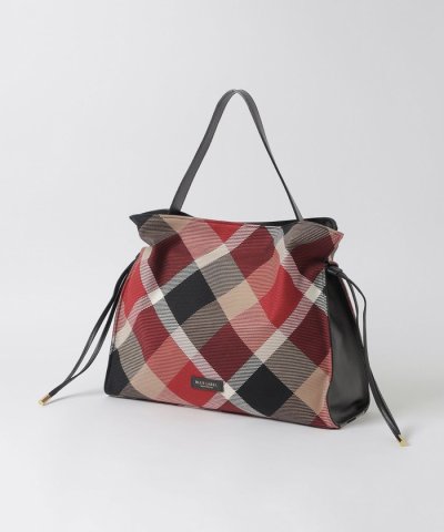 クレストブリッジチェックカルゼギャザーバッグ