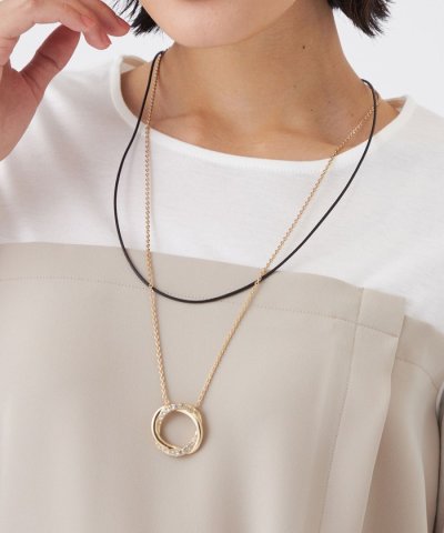 ビジューリングネックレス（コード付き）