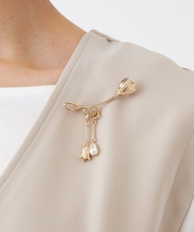 つぼみ樹脂パールブローチ