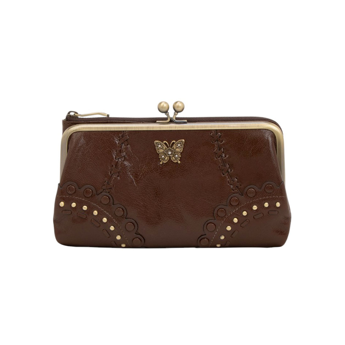 ANNASUI(バッグ) アナスイ ANNA SUI マチルダ 二つ折り口金長財布 ブラウン FREE ANNASUI(バッグ) アナスイ ANNA SUI マチルダ 二つ折り口金長財布 ブラウン FREE