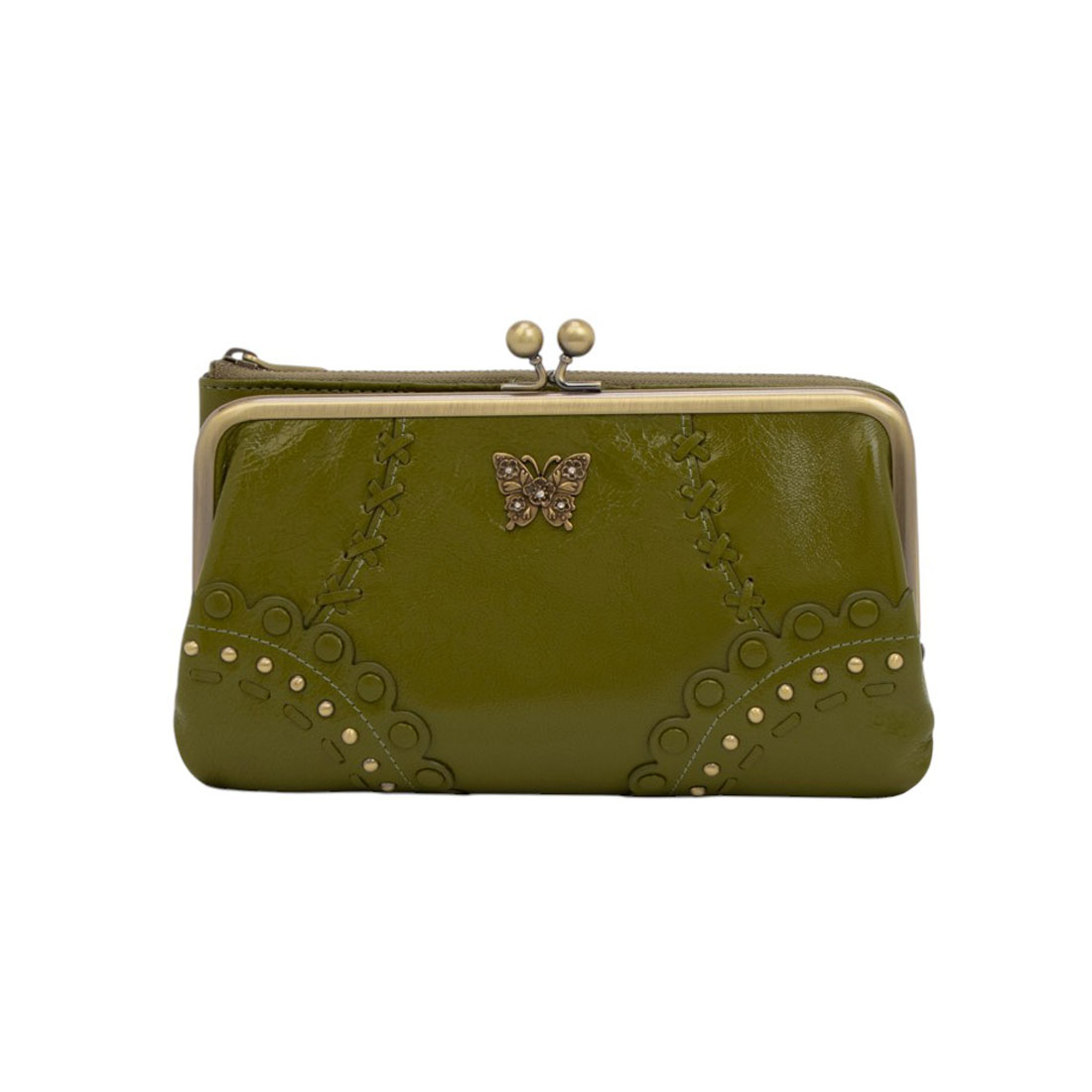 ANNASUI(バッグ) アナスイ ANNA SUI マチルダ 二つ折り口金長財布 カーキ FREE ANNASUI(バッグ) アナスイ ANNA SUI マチルダ 二つ折り口金長財布 カーキ FREE