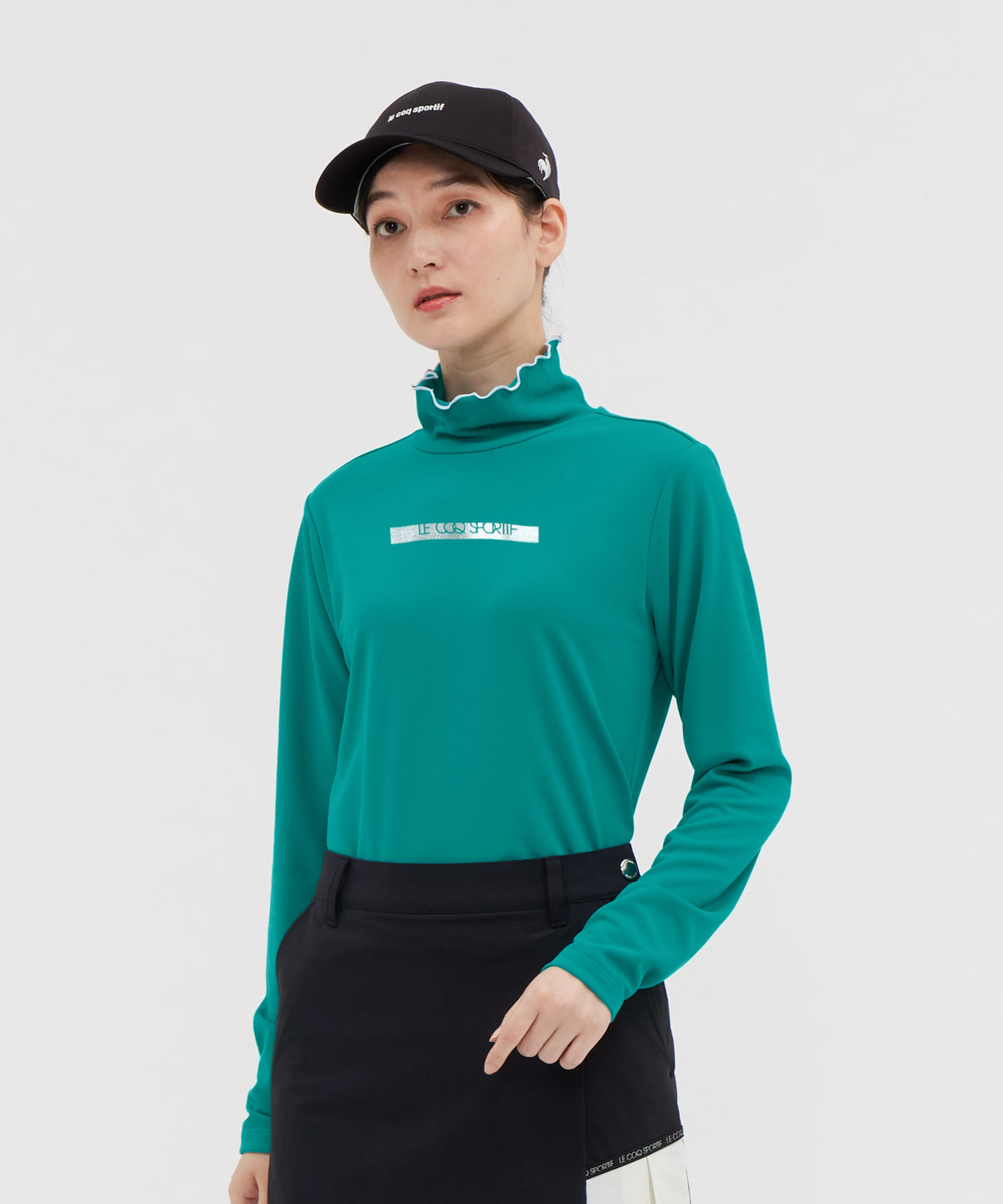 lecoqsportifgolf ルコックスポルティフ ゴルフ le coq sportif golf モックネッ グリーン M lecoqsportifgolf ルコックスポルティフ ゴルフ le coq sportif golf モックネッ グリーン M
